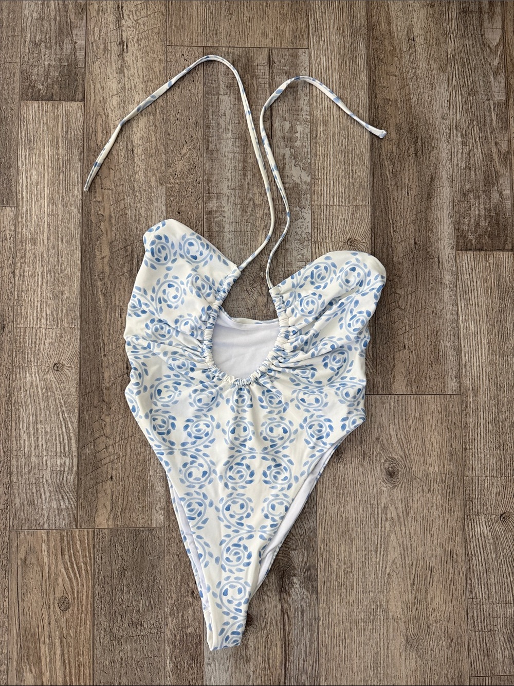 Princess Polly Blue Floral One-Piece Swimsuit